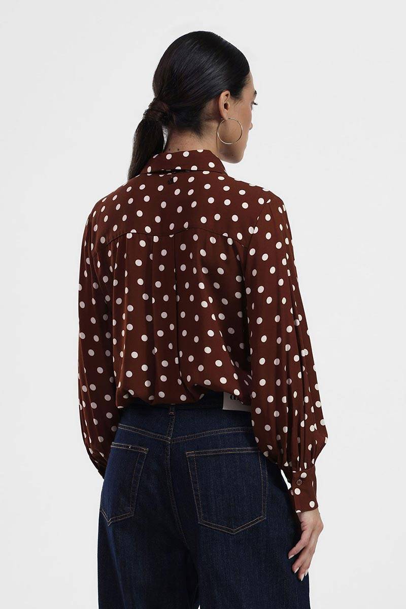 Camicia a pois con fiocco Dixie 0 Camicia a pois con fiocco Dixie 0