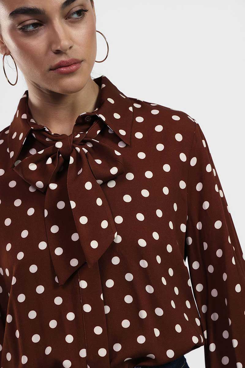 Camicia a pois con fiocco Dixie 1 Camicia a pois con fiocco Dixie 1