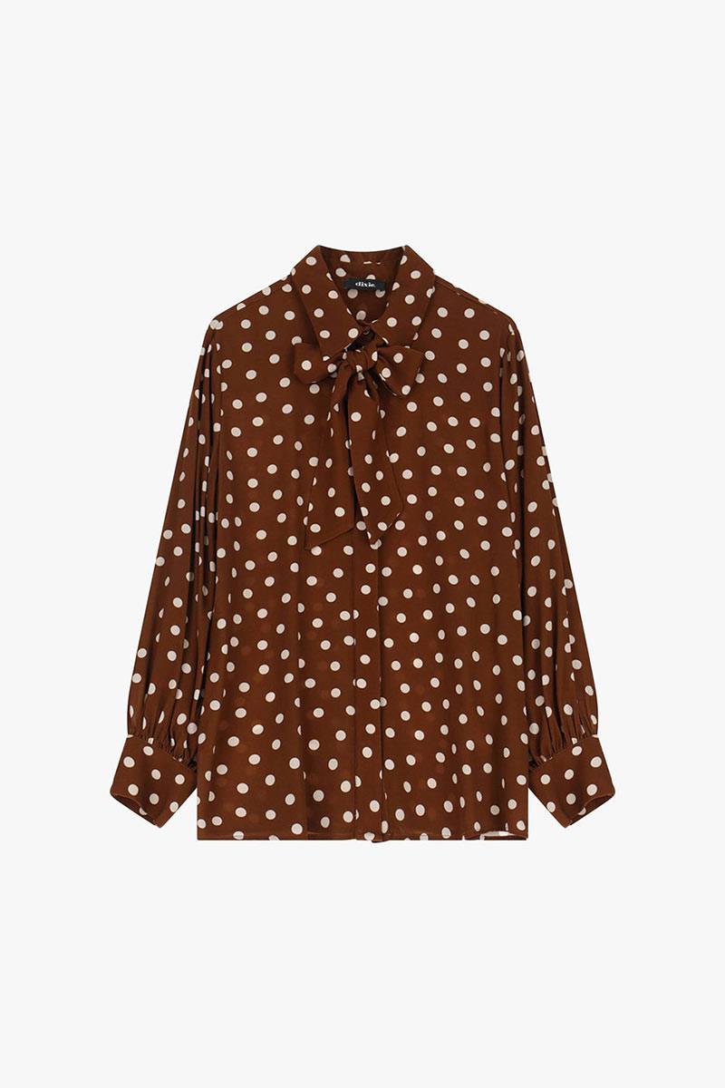 Camicia a pois con fiocco Dixie 2 Camicia a pois con fiocco Dixie 2