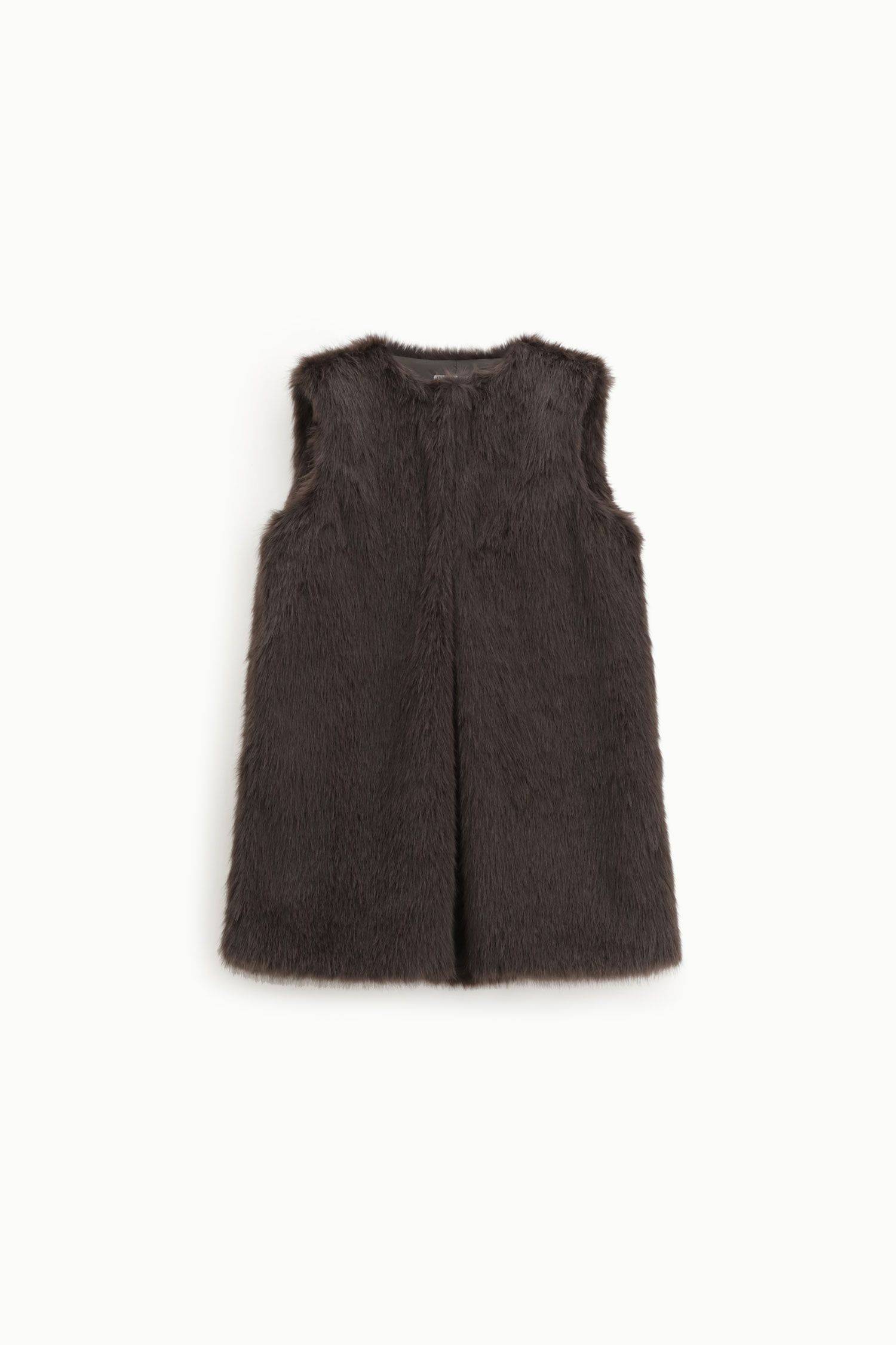 Gilet senza chiusura effetto pelliccia Please 2 Gilet senza chiusura effetto pelliccia Please 2