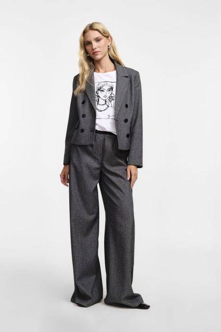 Pantaloni a gamba larga con elastico Please