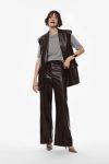 Pantaloni in ecopelle con cuciture Imperial