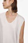 Top smanicato satin con scollo a v Imperial