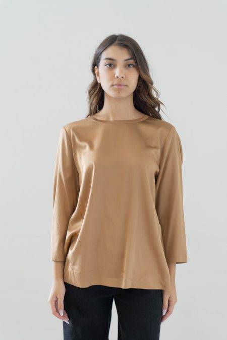 Blusa girocollo satinata Diana Gallesi (2)