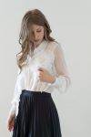 Camicia con applicazioni rose Milva.Mi