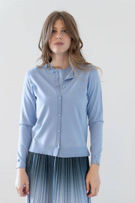Cardigan corto con bottoni logo Diana Gallesi (3)