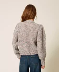 Cardigan multicolor con bottoni gioiello Twinset Actitude