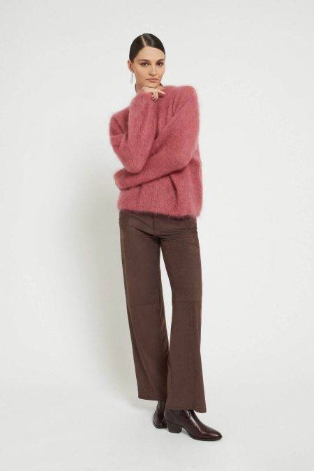 Maglia in lana mohair con scollo tondo Ottod'Ame