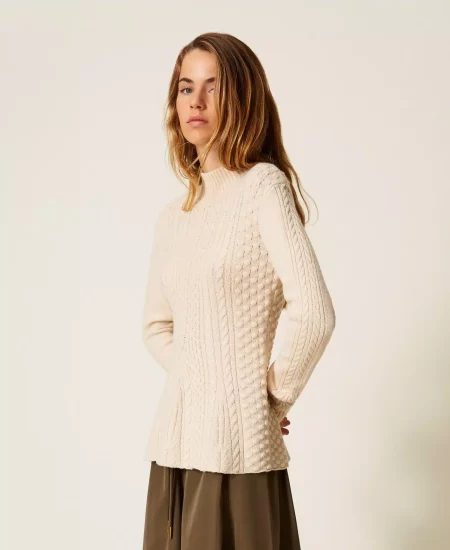 Maglia lupetto a trecce Twinset Actitude 0