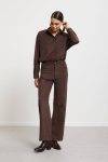 Pantalone dritto full leg con effetto suede Ottod’Ame