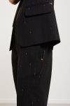 Pantalone palazzo con dettagli laminati Ottod’Ame