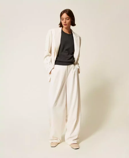 Pantaloni balloon punto milano Twinset Actitude 0