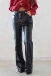 Pantaloni flare in ecopelle ICONA Kaos (3)