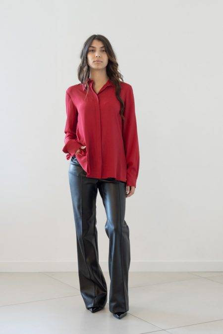 Pantaloni flare in ecopelle ICONA Kaos (3)