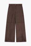 Pantaloni palazzo a vita alta in suede Dixie