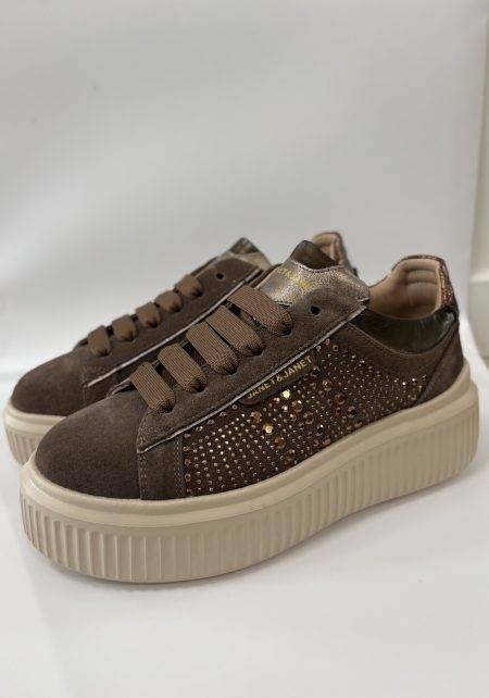 Sneakers in pelle con strass Janet & Janet (5)
