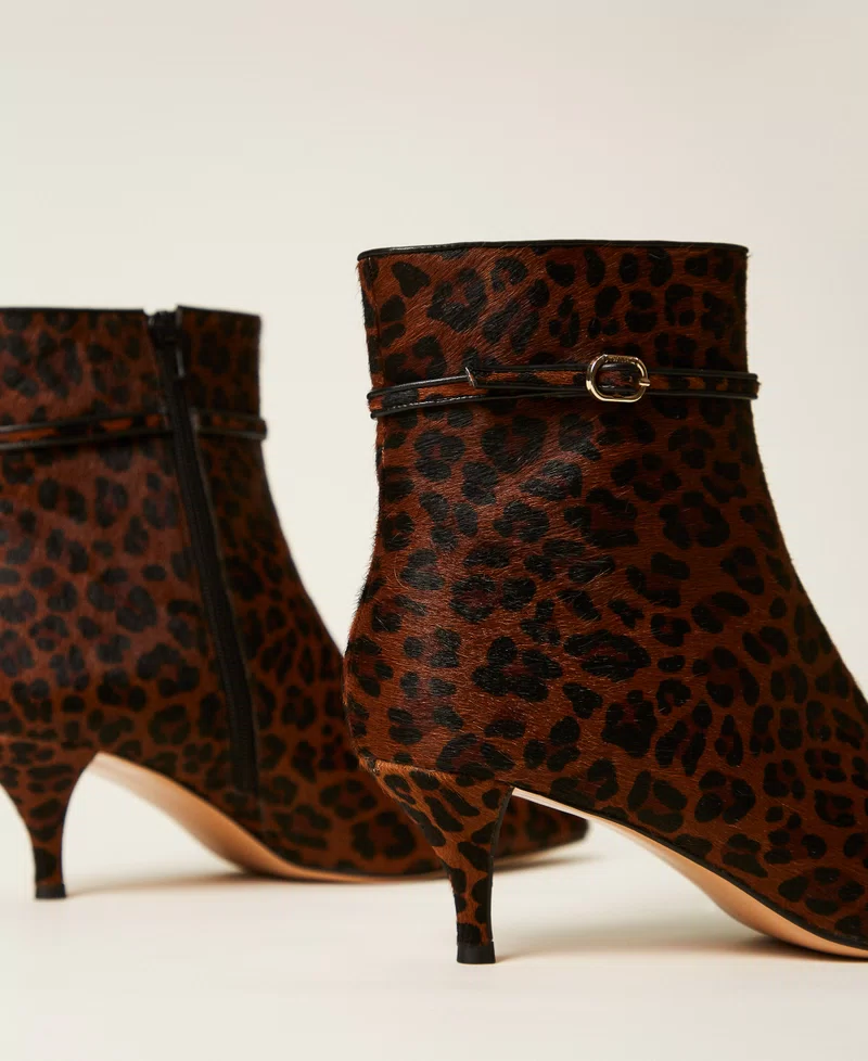 Tronchetto in cavallino con stampa animalier Twinset 1 Tronchetto in cavallino con stampa animalier Twinset 1