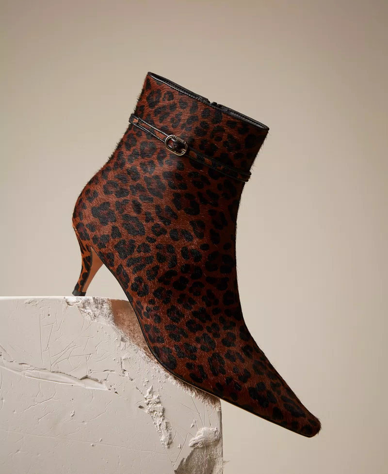 Tronchetto in cavallino con stampa animalier Twinset Tronchetto in cavallino con stampa animalier Twinset