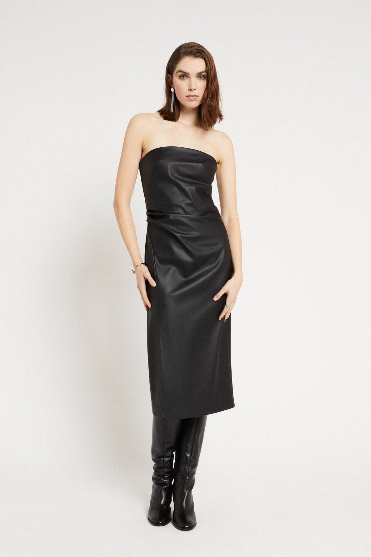 Abito bustier lungo con zip Ottod’Ame Abito bustier lungo con zip Ottod'Ame