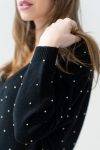 Abito in maglia con applicazioni scollo a V Jijil (6)