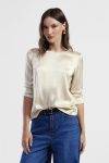 Blusa a manica lunga con scollo rotondo Dixie