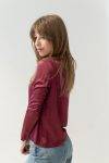 Blusa a manica lunga con scollo rotondo Dixie