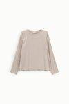 Blusa a manica lunga con scollo rotondo Dixie