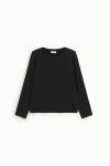 Blusa a manica lunga con scollo rotondo Dixie