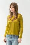 Blusa a manica lunga con scollo rotondo Dixie
