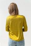 Blusa a manica lunga con scollo rotondo Dixie