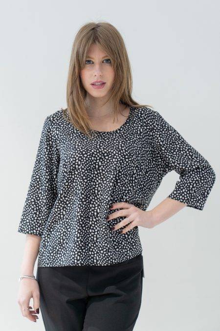 Blusa animalier svasata GiglioRosso (1)
