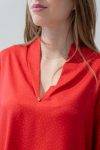Blusa scollo V animalier GiglioRosso (1)