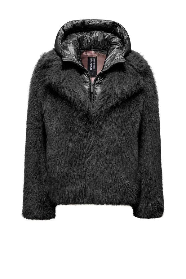 Cappotto corto donna pelliccetta sintetica Bomboogie Cappotto corto donna pelliccetta sintetica Bomboogie
