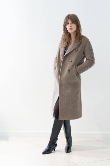 Cappotto lungo doppiopetto in pura lana Chiarulli (8)