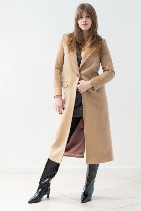 Cappotto lungo monopetto in pura lana Chiarulli (3)