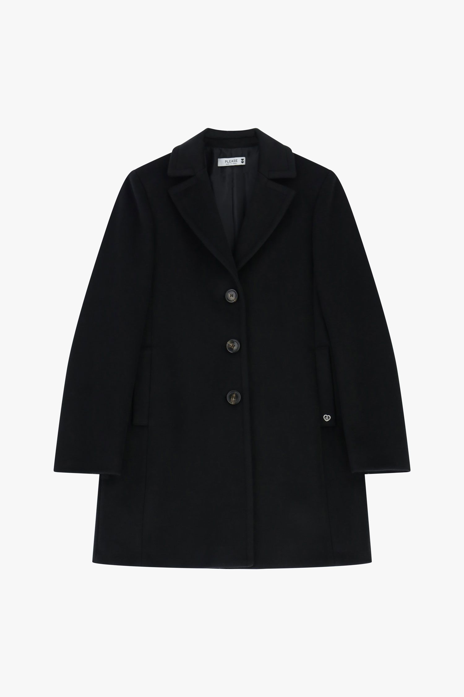 Cappotto monopetto con tasche davanti Please 2 Cappotto monopetto con tasche davanti Please 2