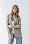 Cardigan aperto in maglia inglese White Wise