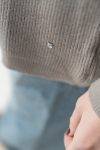 Cardigan aperto in maglia inglese White Wise