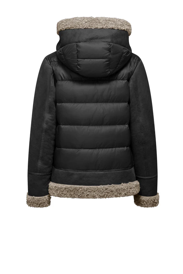 Giacca con cappuccio effetto shearling Bomboogie 1 Giacca con cappuccio effetto shearling Bomboogie 1
