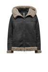 Giacca con cappuccio effetto shearling Bomboogie