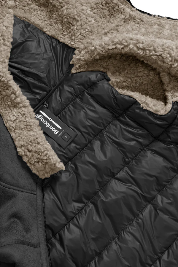 Giacca con cappuccio effetto shearling Bomboogie 2 Giacca con cappuccio effetto shearling Bomboogie 2