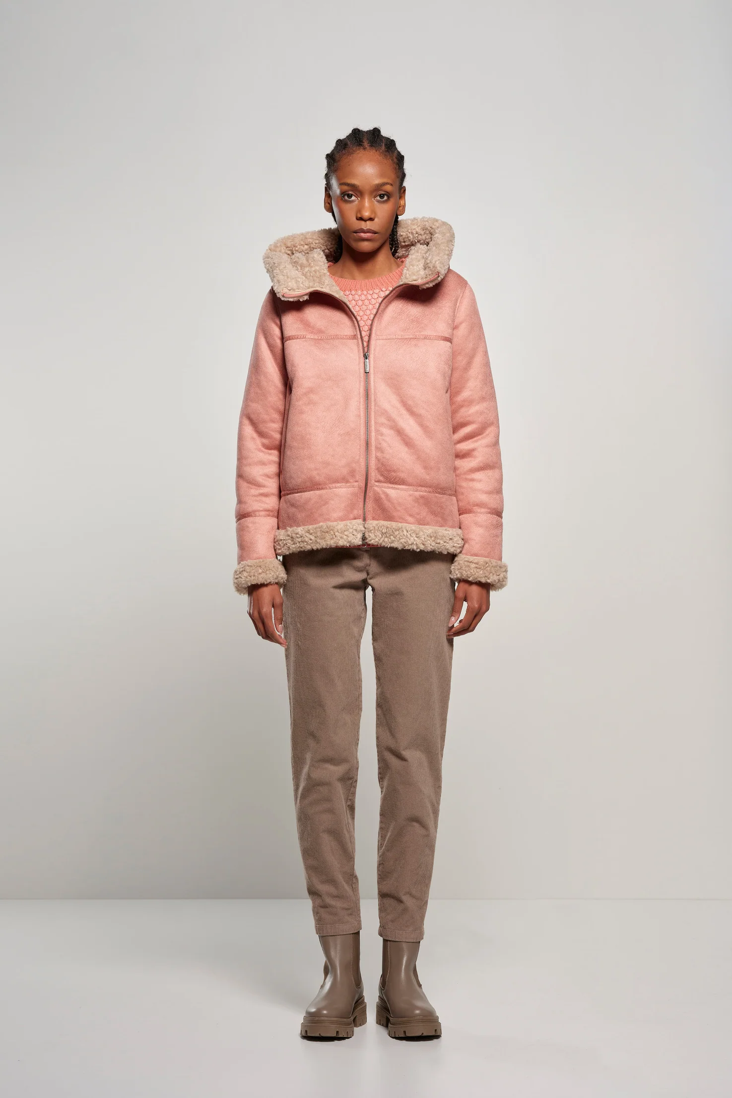 Giacca con cappuccio effetto shearling Bomboogie 3 Giacca con cappuccio effetto shearling Bomboogie 3