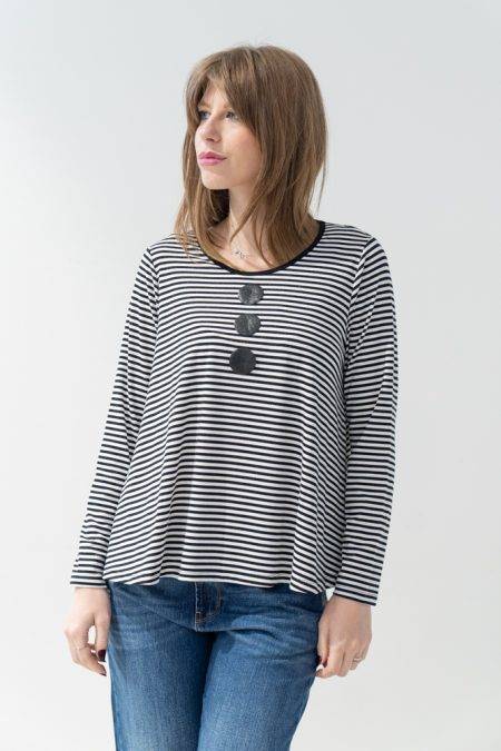 Maglia girocollo a righe GiglioRosso (2)