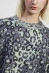 Maglione girocollo stampa animalier Dixie