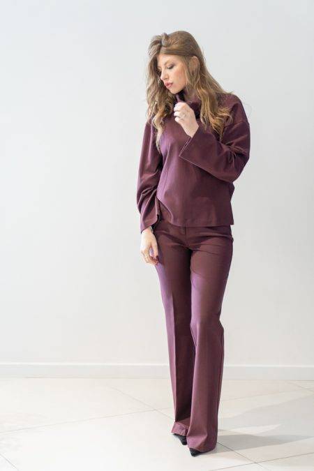 Pantalone a zampa in punto milano Solotre