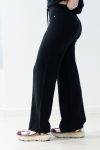 Pantaloni a zampa in maglia White Wise