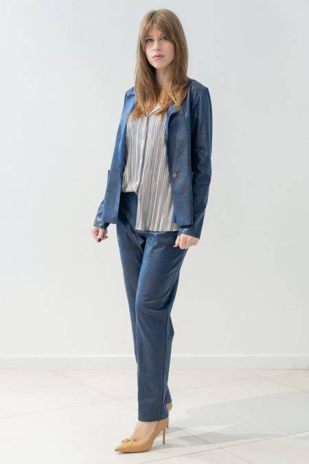 Pantaloni con elastico effetto spalmato GiglioRosso (1)