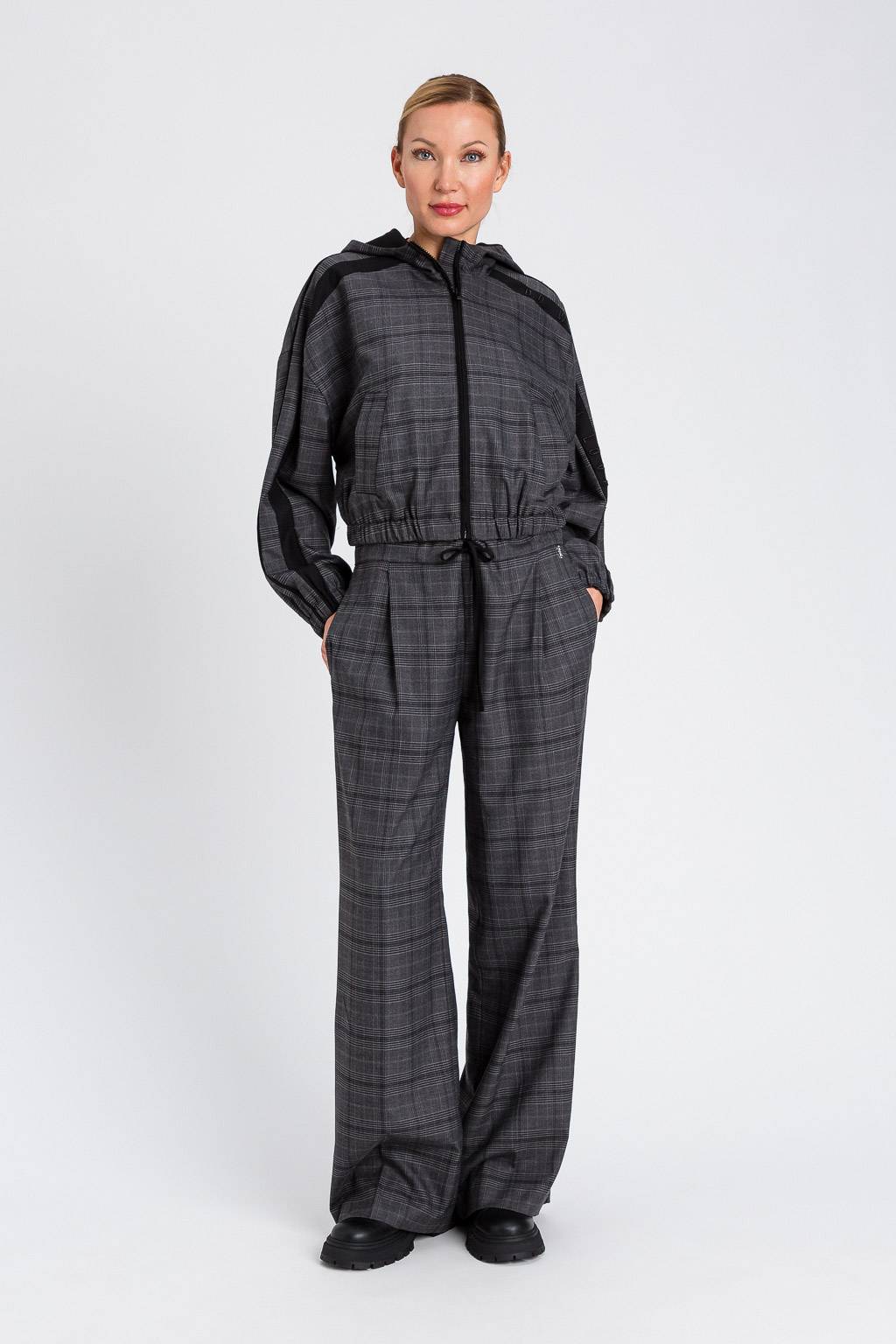 Pantaloni palazzo in principe di galles Twinset Actitude 0 Pantaloni palazzo in principe di galles Twinset Actitude 0