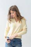 Pull collo a V viscosa e lana Solotre (1)