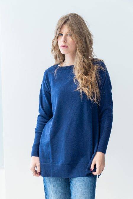 Pull girocollo pura lana svasata Solotre (2)